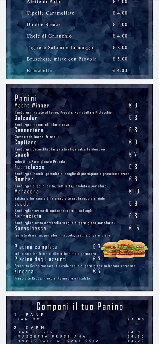Menu Caffetteria Degli Azzurri. Tabaccheria Elfbar Point-10