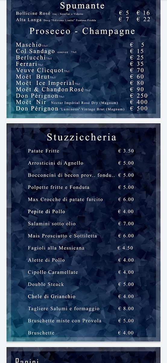 Menu Caffetteria Degli Azzurri. Tabaccheria Elfbar Point-8