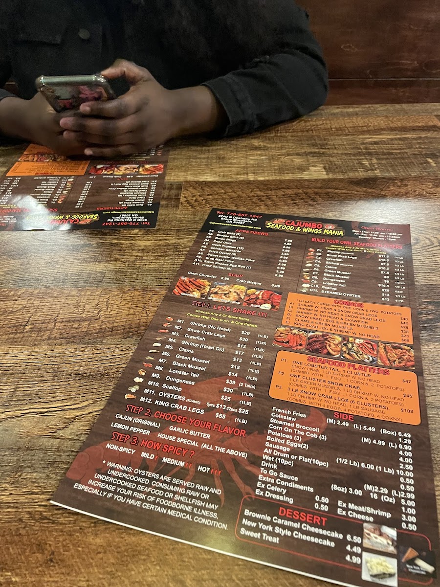 Menu Cajumbo Seafood & Wings Mania-3