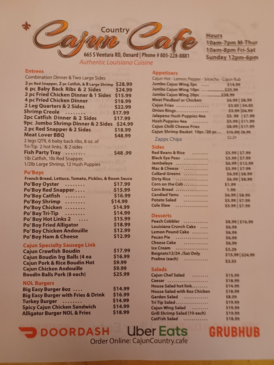 Menu Cajun Country Cafe-1