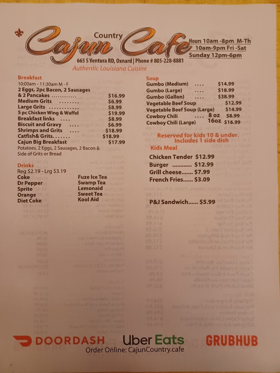 Menu Cajun Country Cafe-2