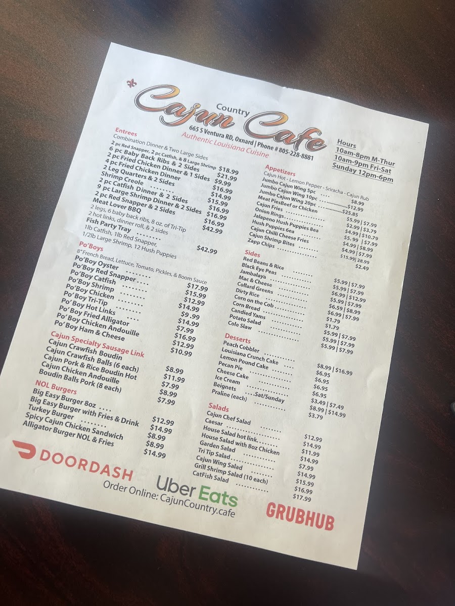 Menu Cajun Country Cafe-4