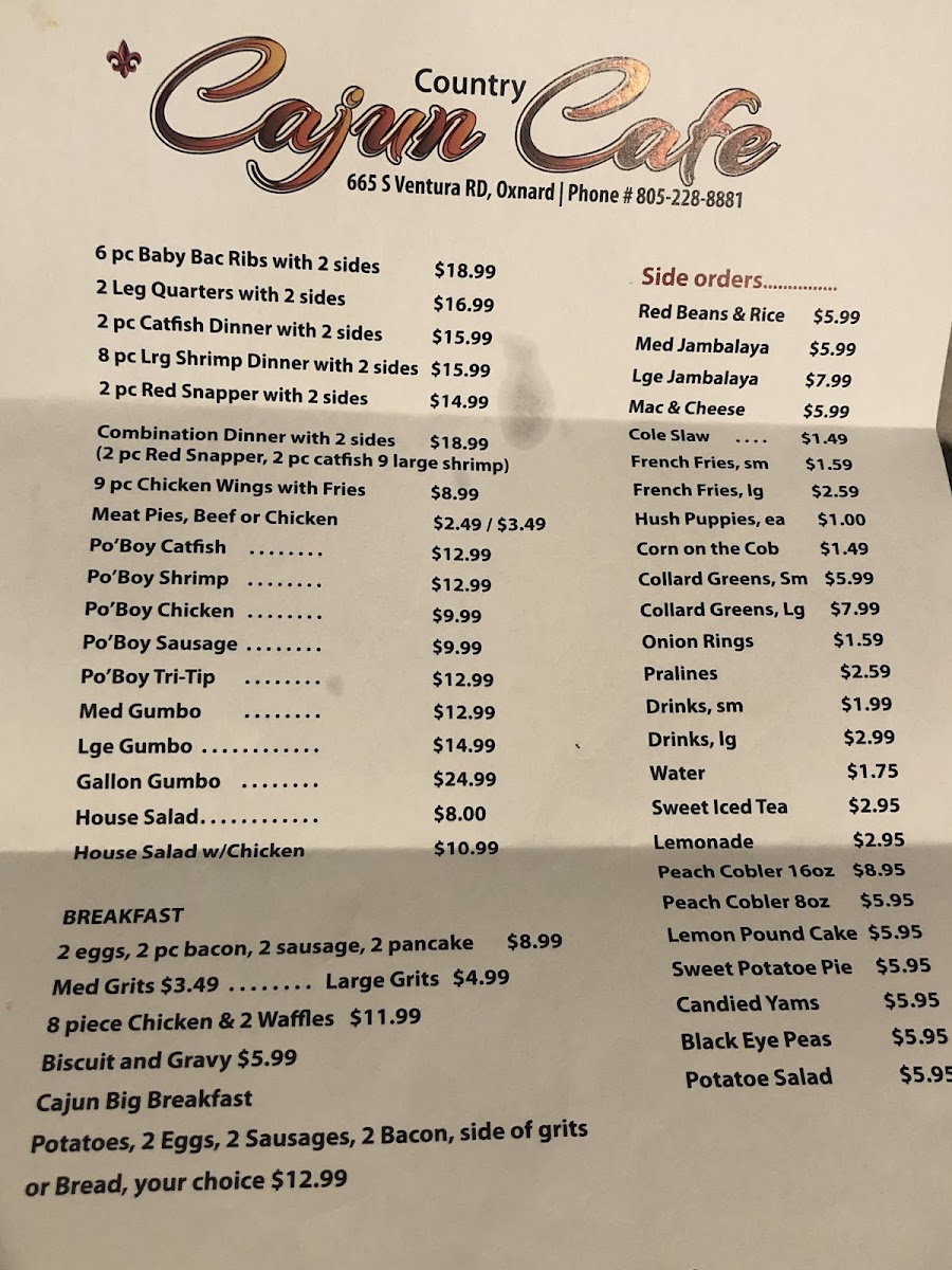 Menu Cajun Country Cafe-5