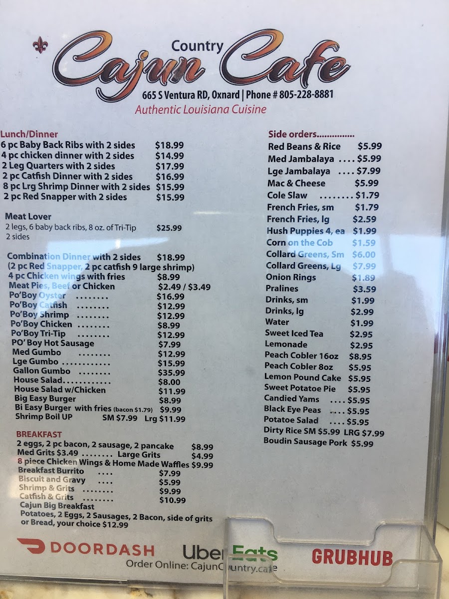 Menu Cajun Country Cafe-7