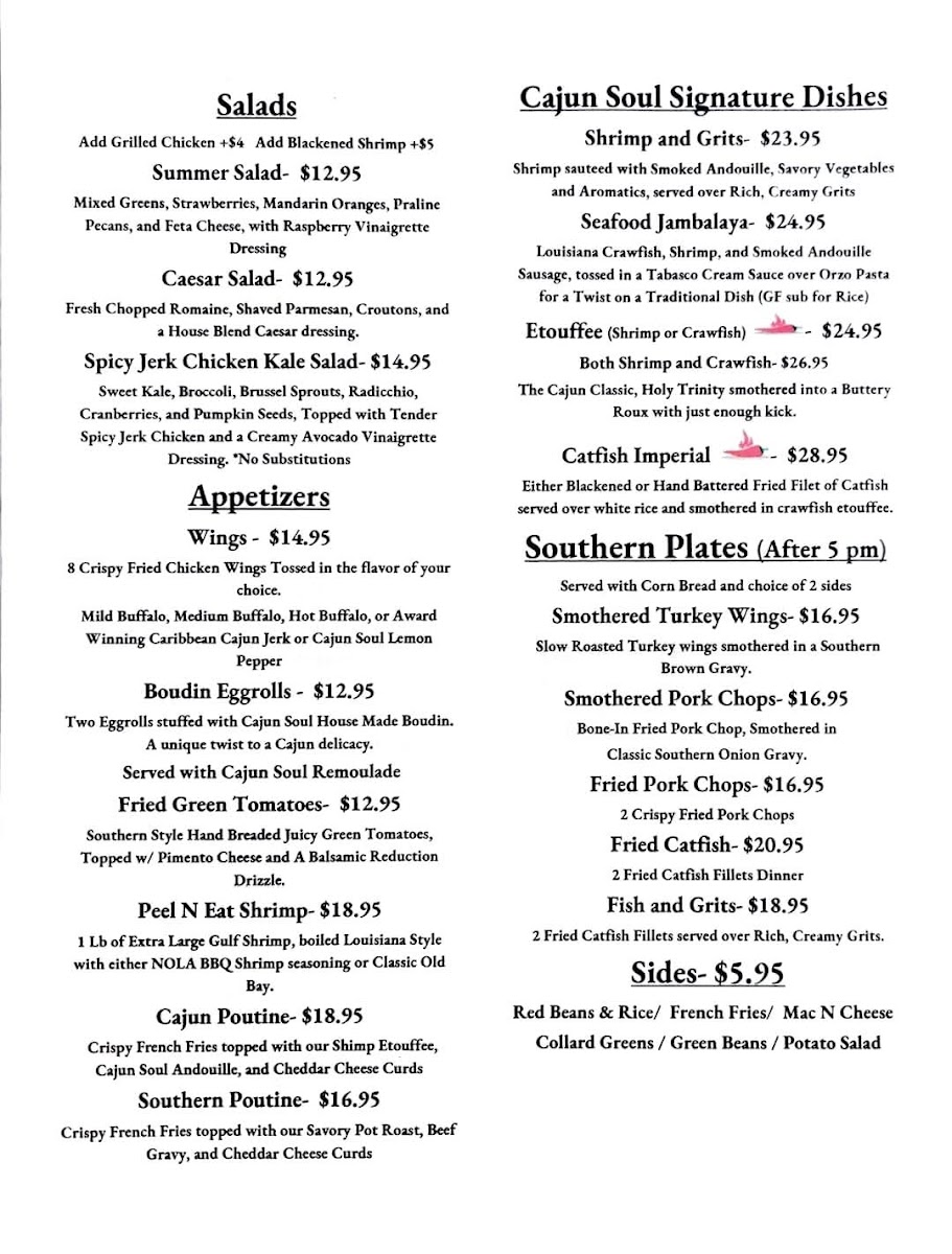 Menu Cajun Soul Bistro & Bar-1