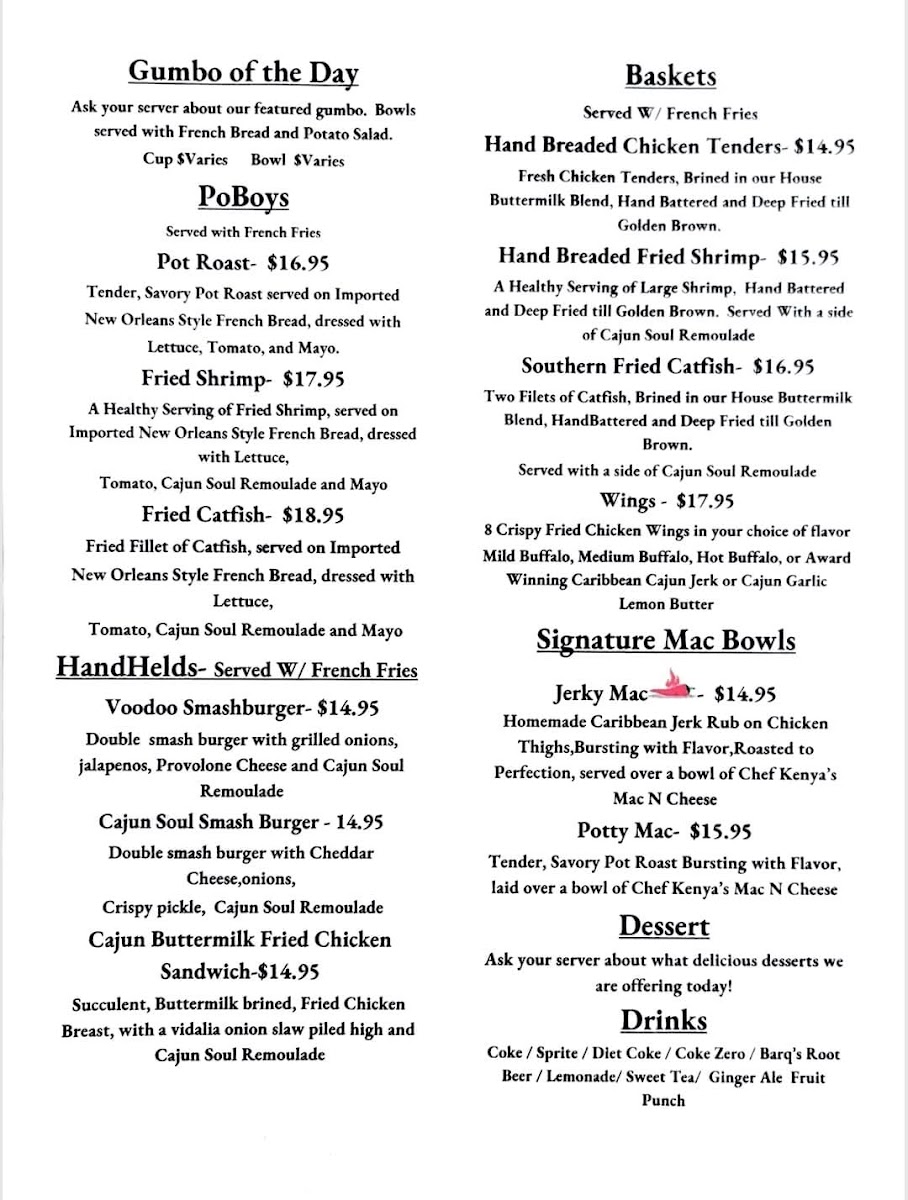 Menu Cajun Soul Bistro & Bar-2