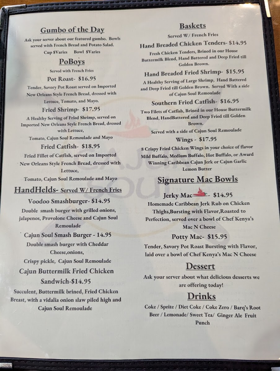 Menu Cajun Soul Bistro & Bar-5