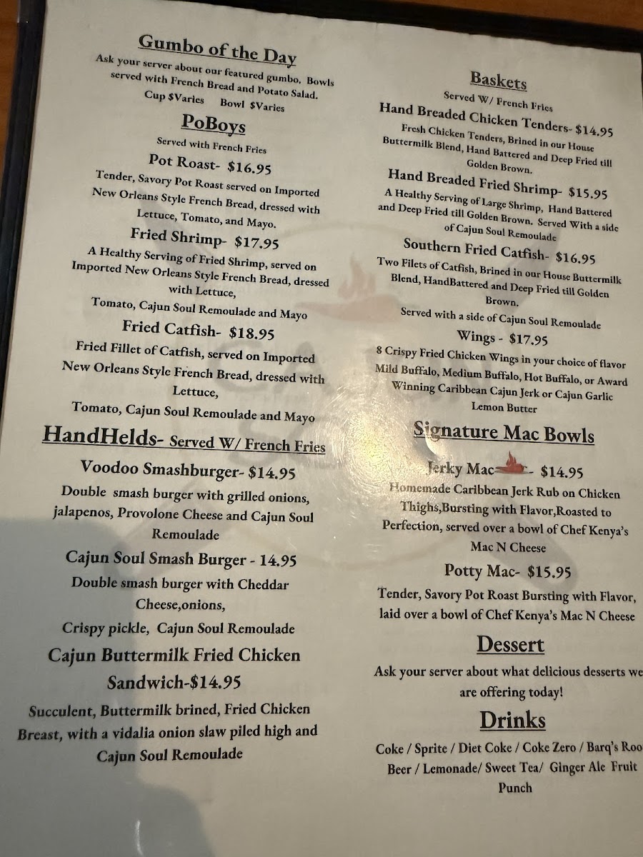Menu Cajun Soul Bistro & Bar-8