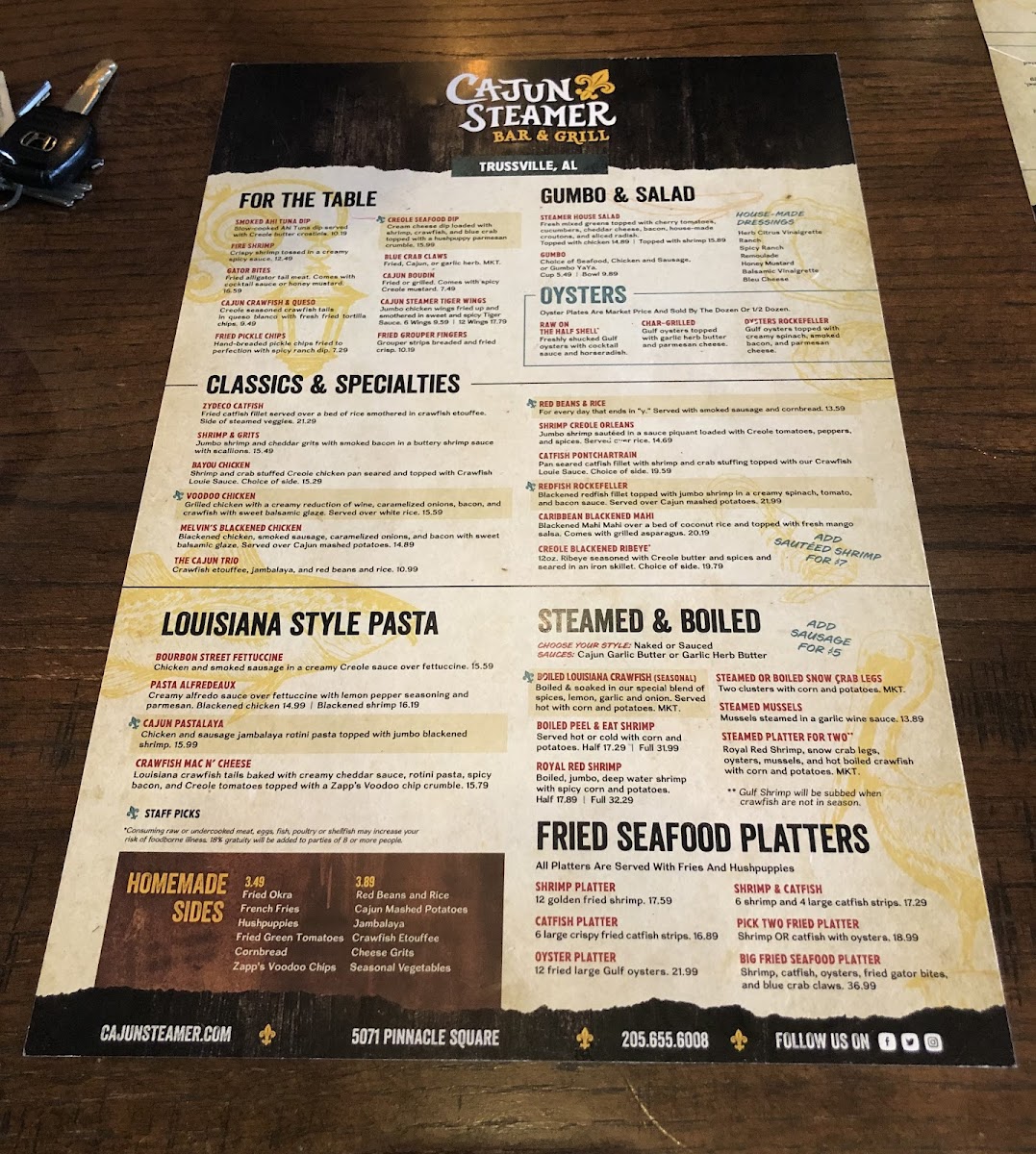 Cajun Steamer Bar & Grill Menu-4