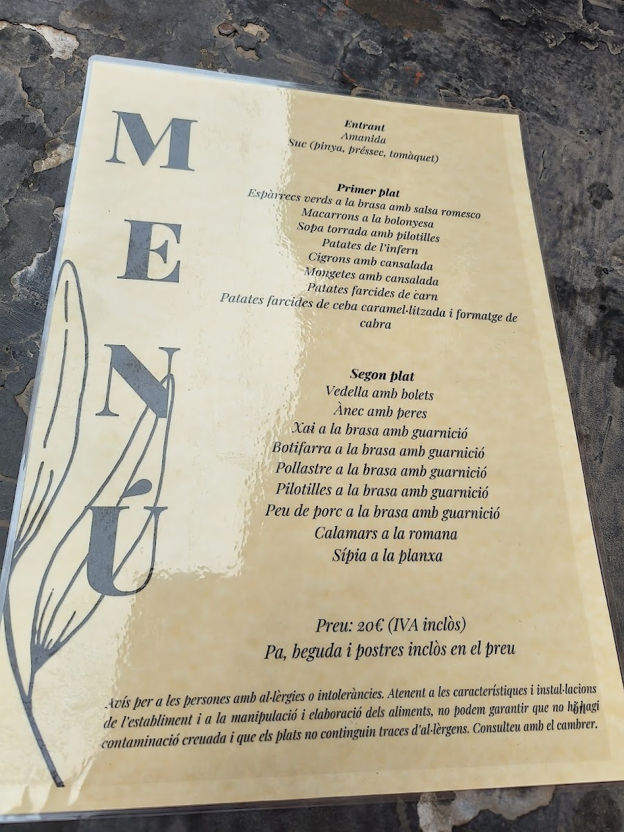Menu Cal Julià-1