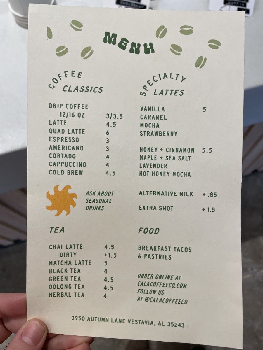 Menu Cala Coffee Cahaba Heights-4