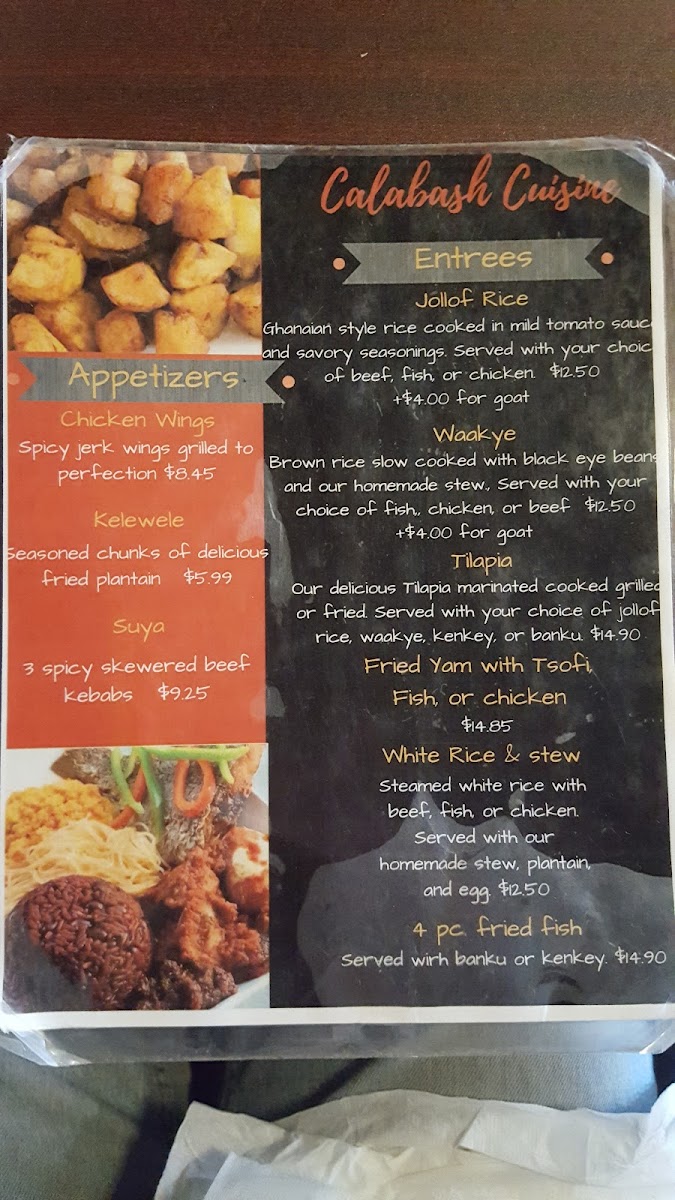 Menu Calabash African Cuisine & Bar-1