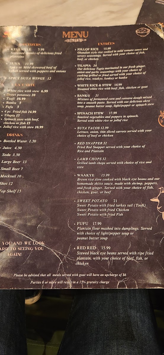 Menu Calabash African Cuisine & Bar-2