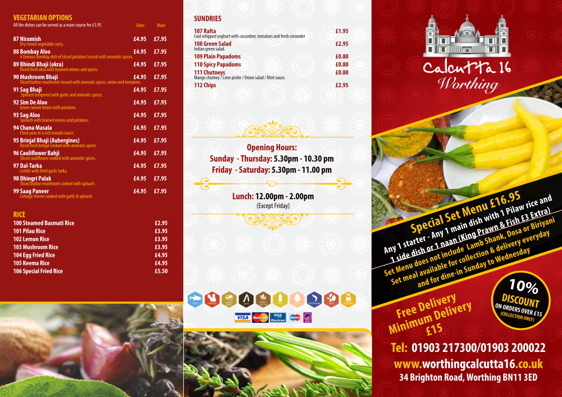 Menu Calcutta 16-1