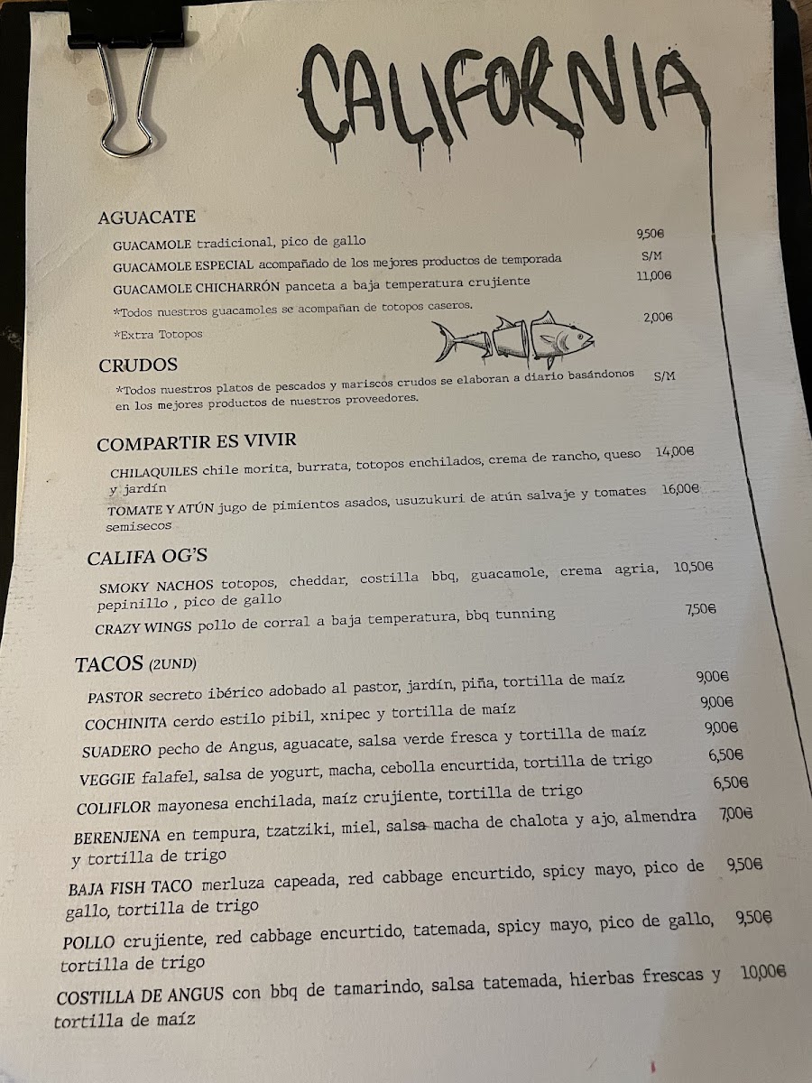 Menu California Street Food-1