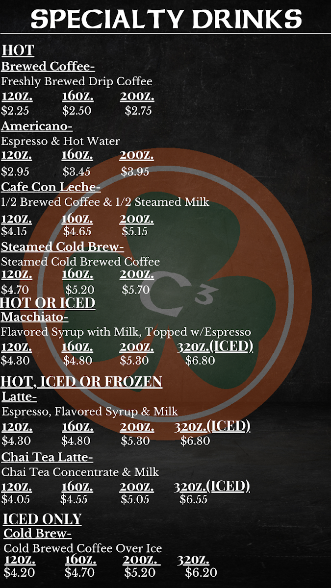 Menu Callaghan's Coffee Cafe-5