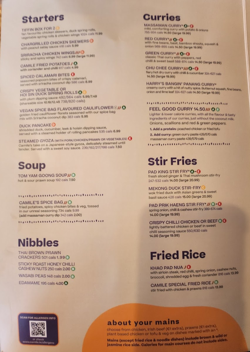 Menu Camile Limerick-4