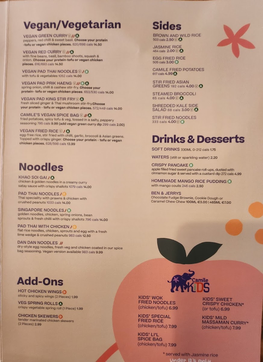 Menu Camile Limerick-5
