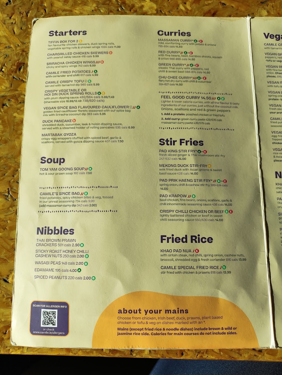 Menu Camile Limerick-6