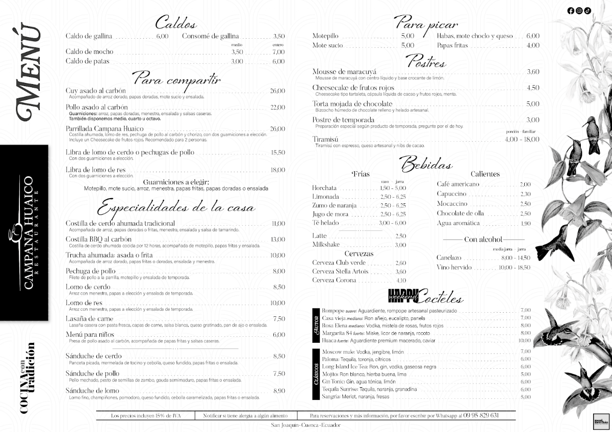 Menu Campana Huaico Restaurante-1