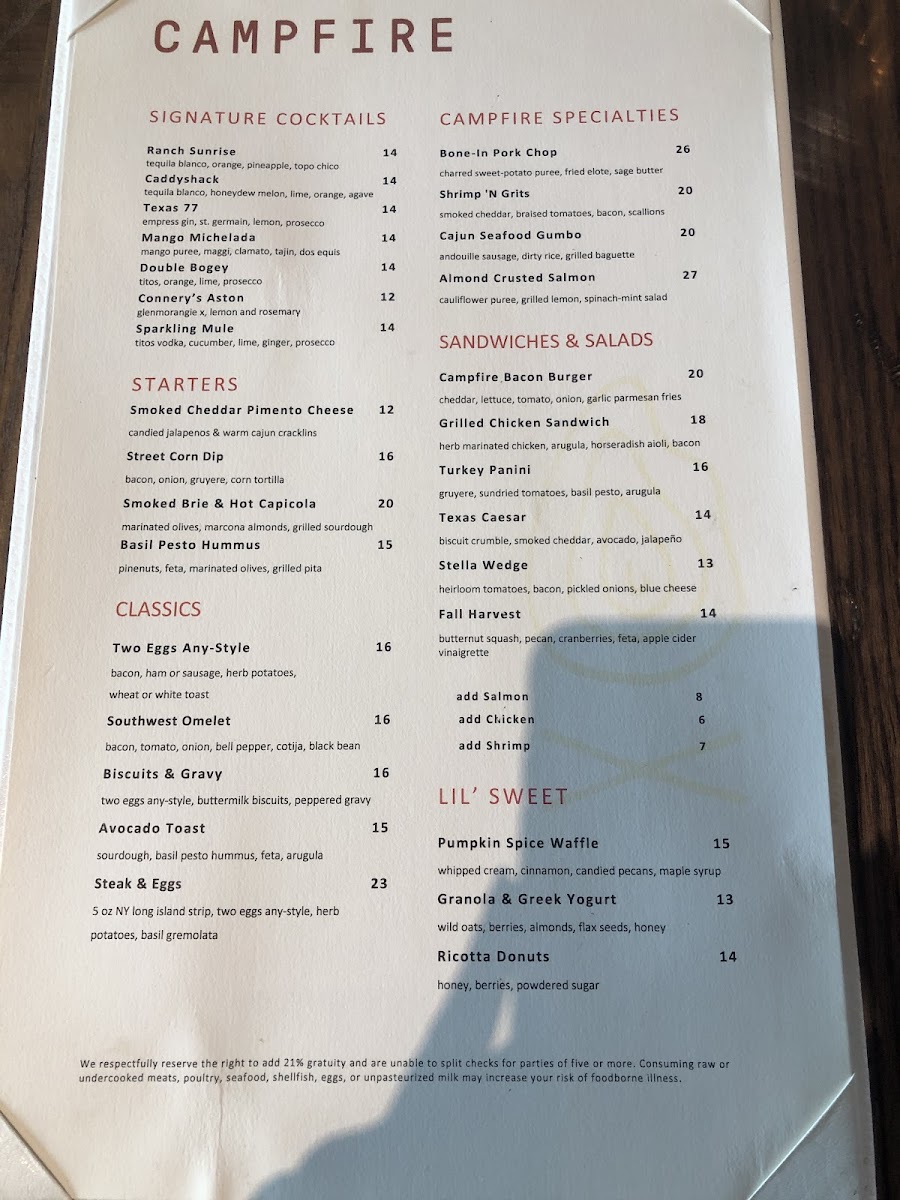Menu Campfire-2