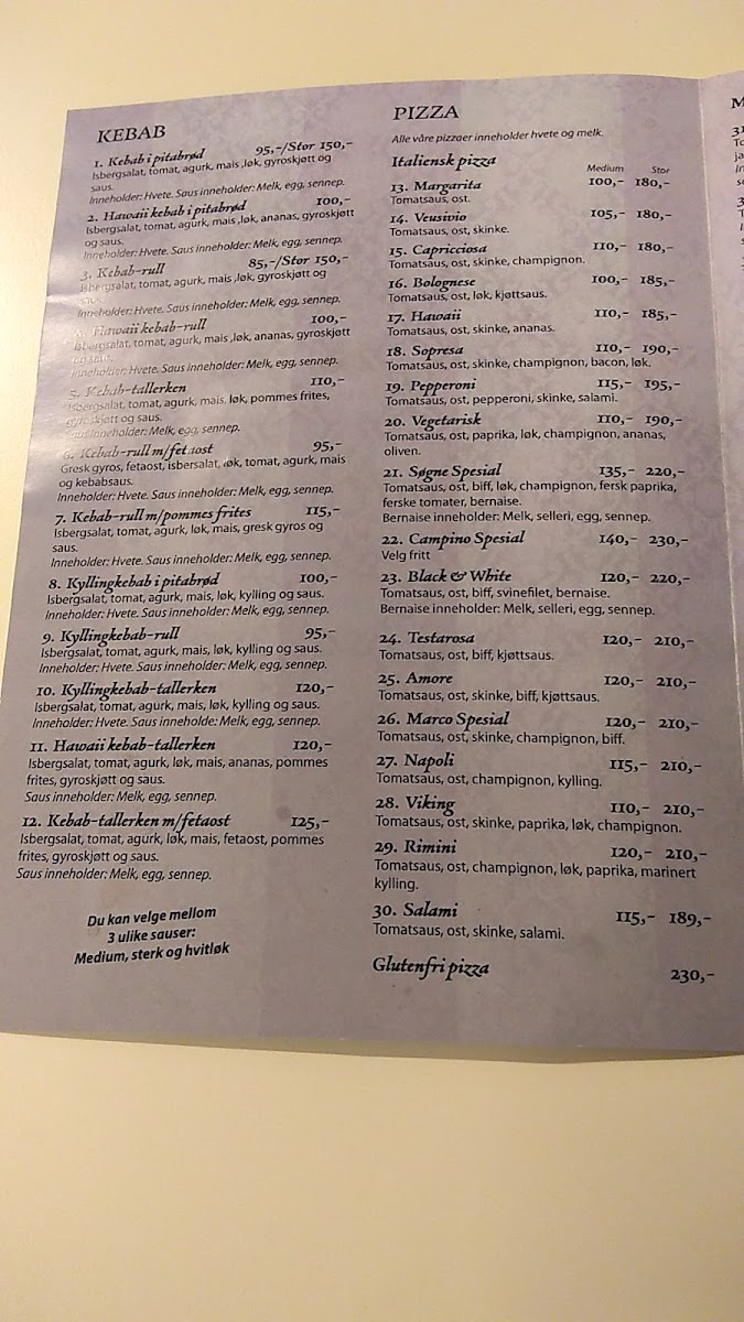 Menu Campino Søgne-2