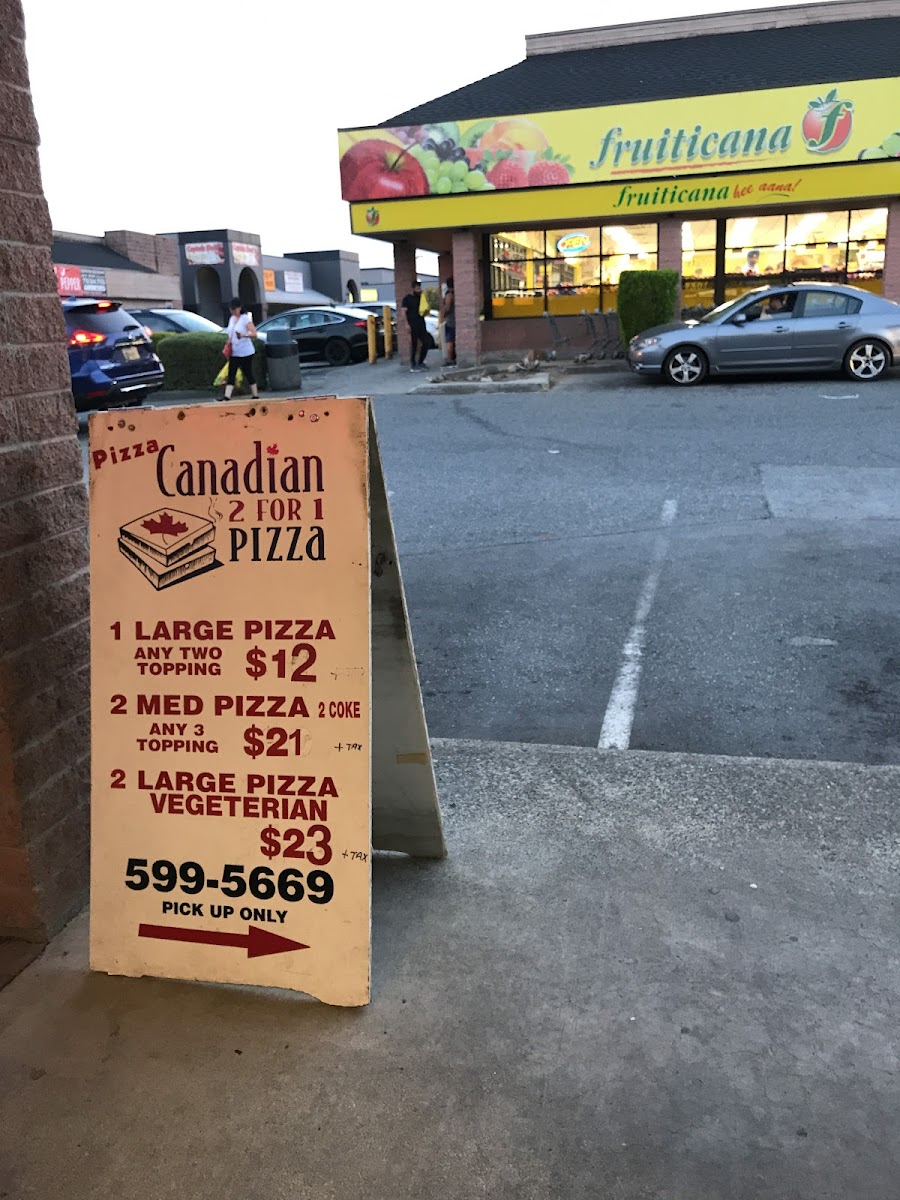 Menu Canadian 2 For 1 Pizza-5