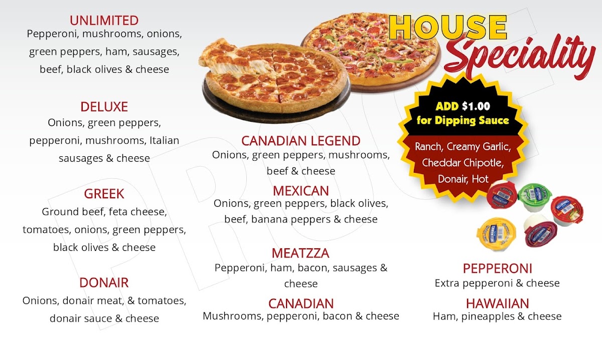 Menu Canadian Pizza Unlimited & Donair-1