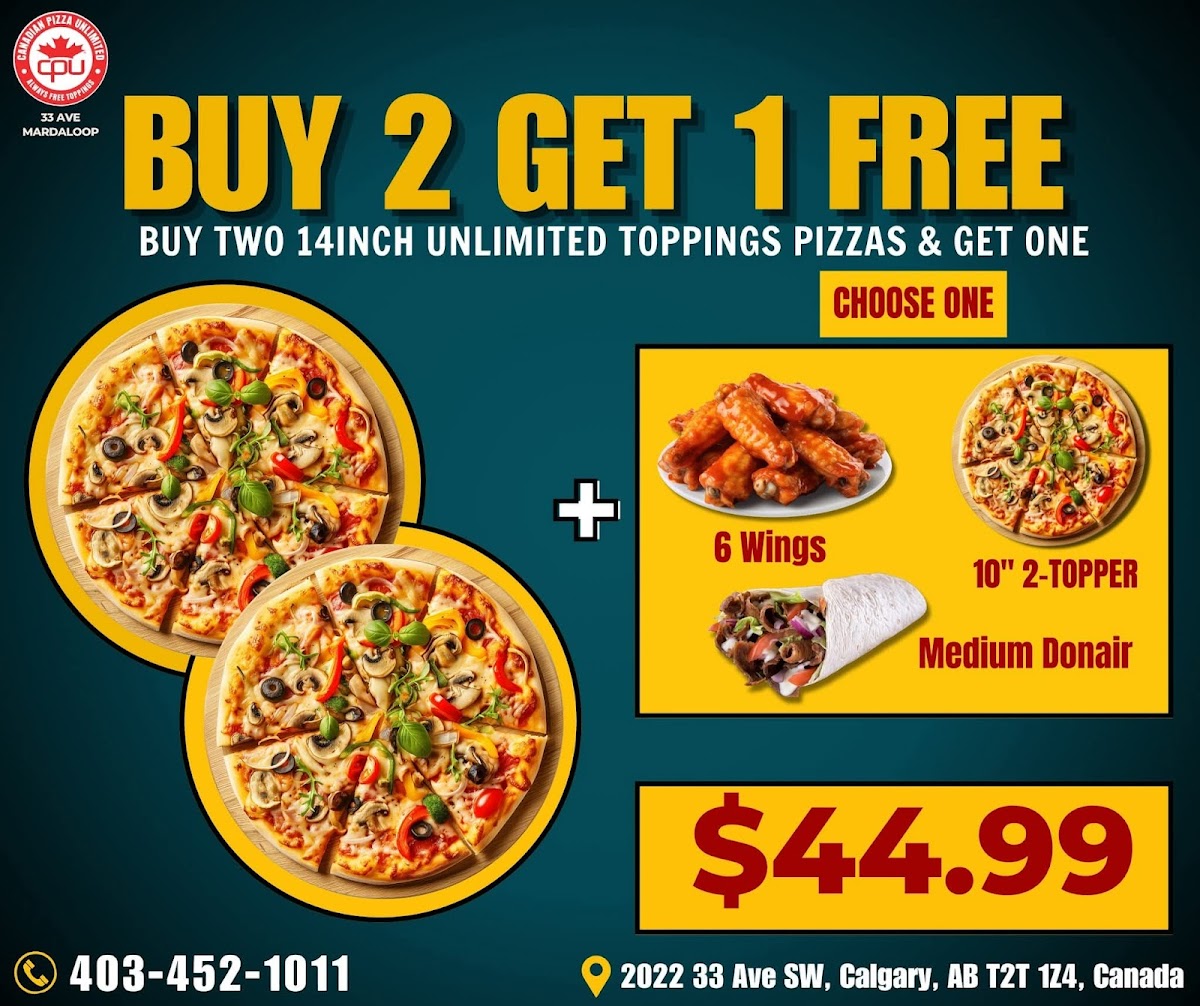 Menu Canadian Pizza Unlimited & Donair-3