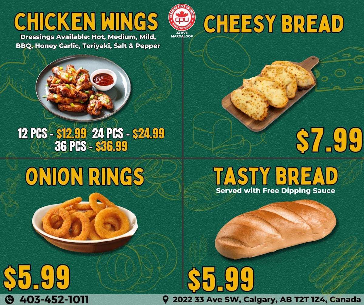Menu Canadian Pizza Unlimited & Donair-4