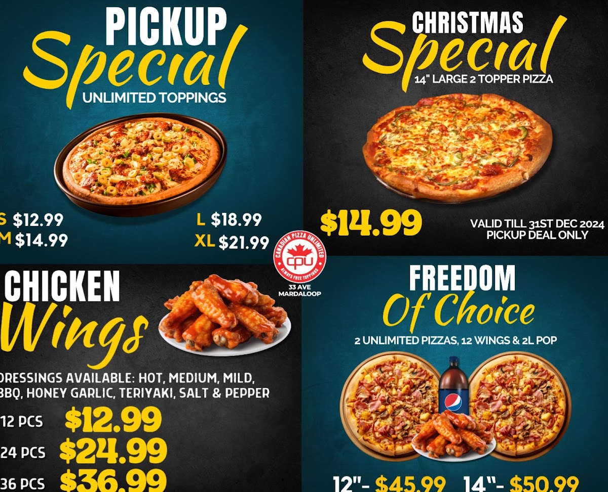 Menu Canadian Pizza Unlimited & Donair-5