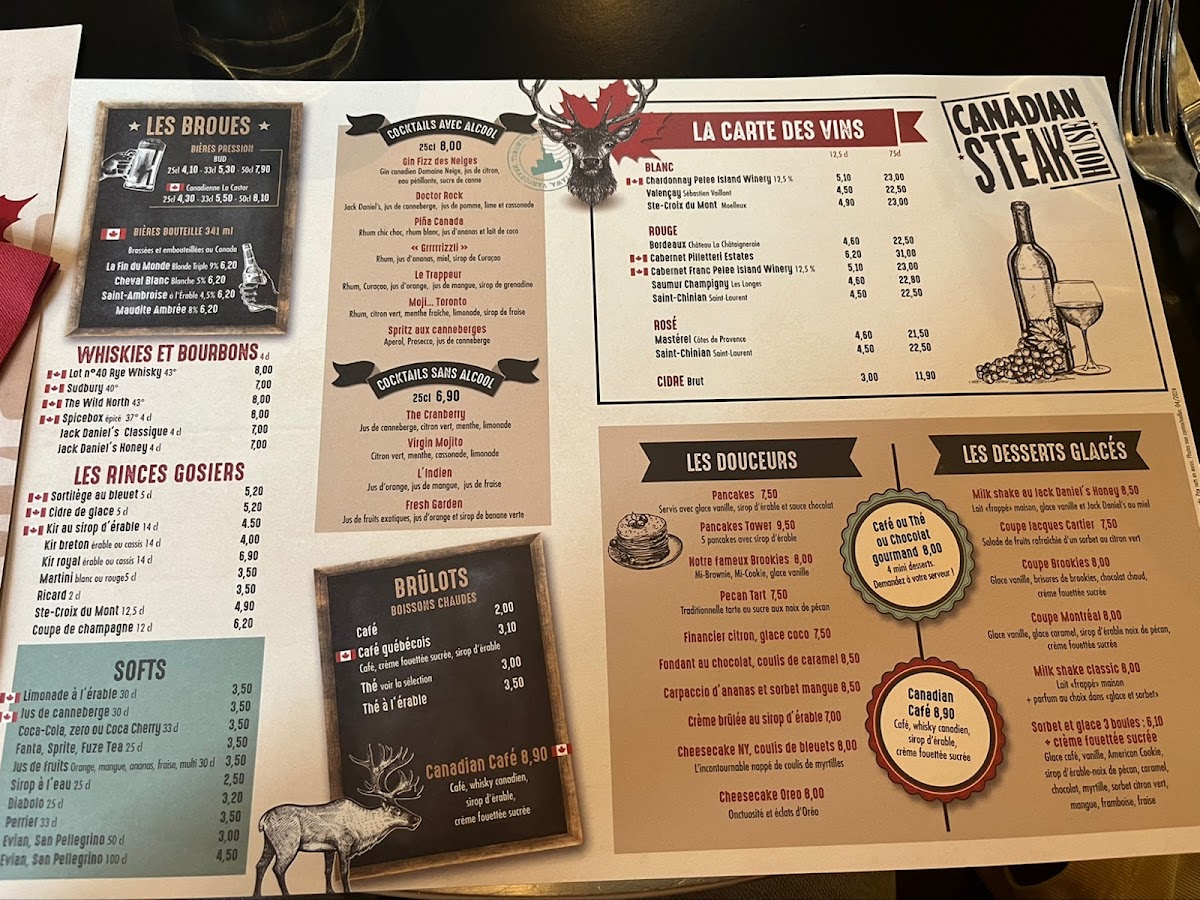 Menu Canadian Steak House-7