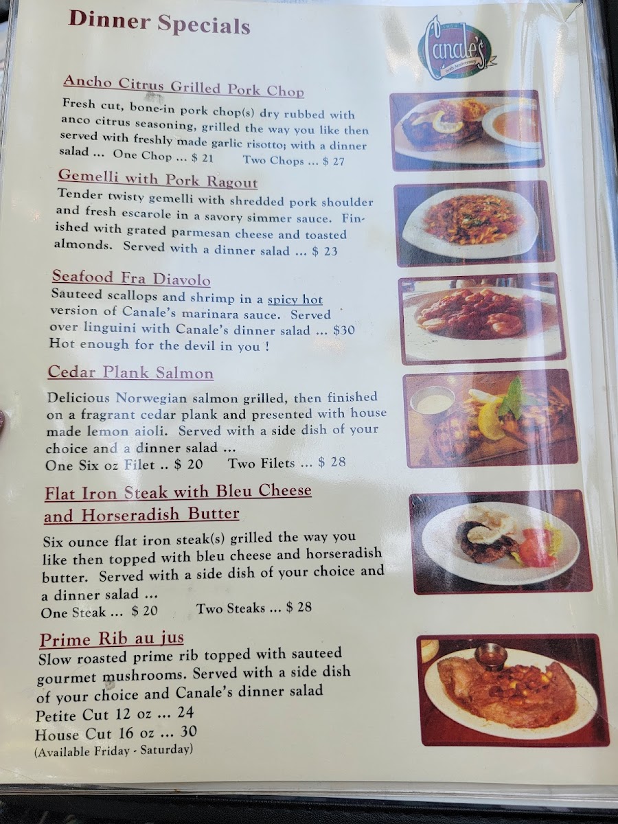 Menu Canale's Restaurant-3