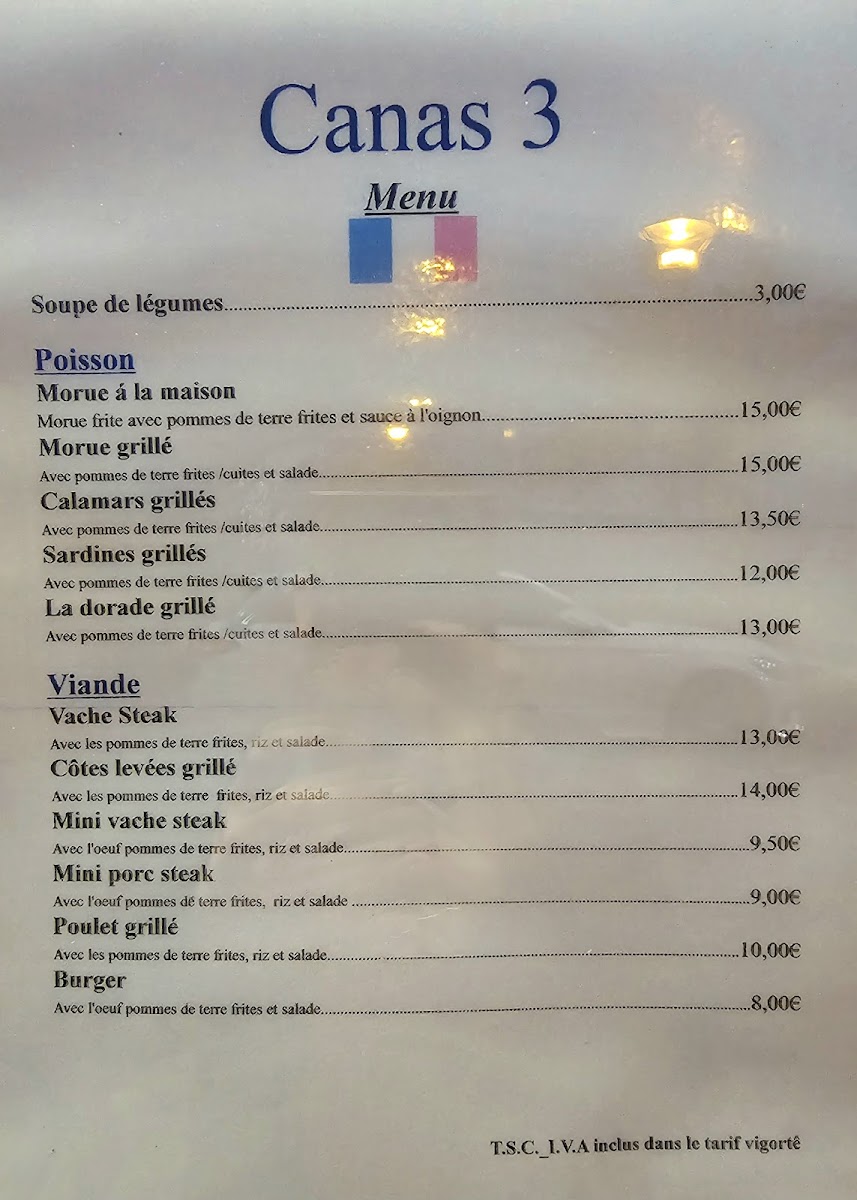 Menu Canas Iii-4