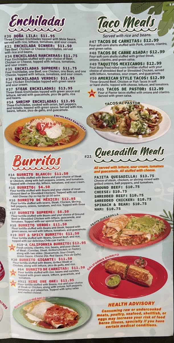 Menu Cancun's Mexican Grill-1