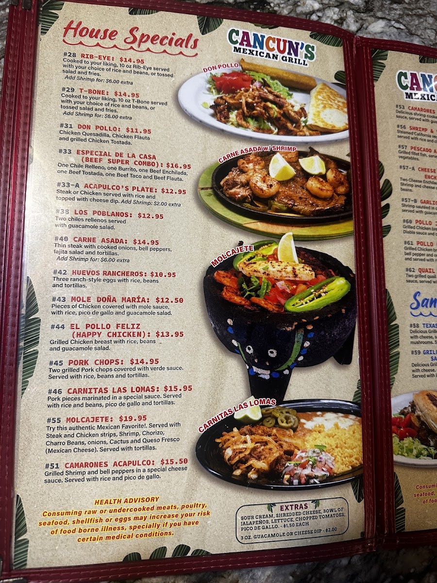 Menu Cancun's Mexican Grill-10