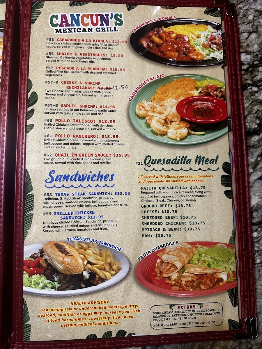 Menu Cancun's Mexican Grill-6