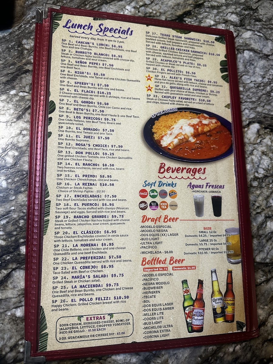 Menu Cancun's Mexican Grill-8