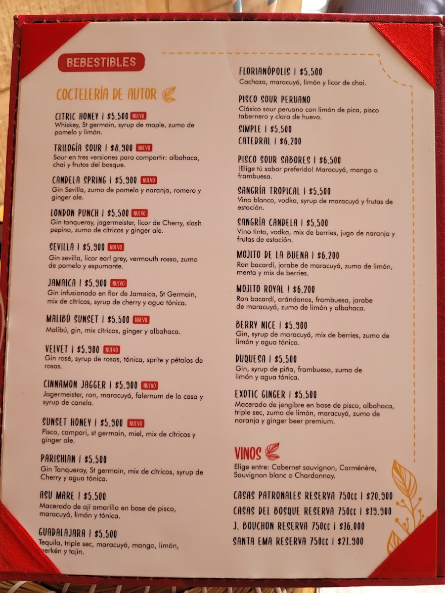 Menu Candela Bistró-2