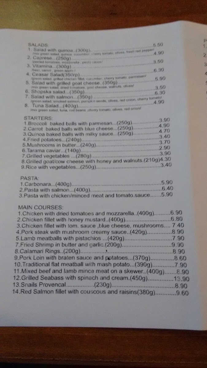 Menu Candles Café Bar & Dinner-2