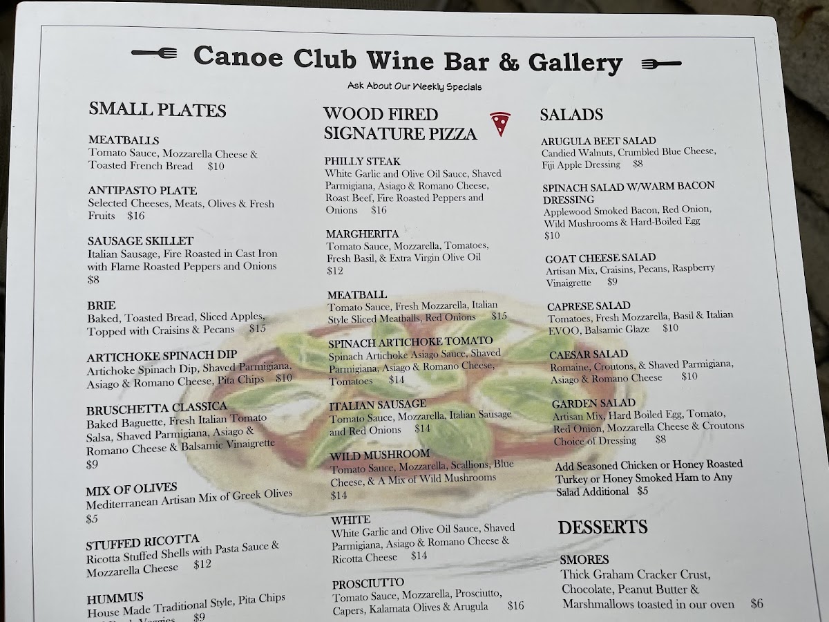 Menu Canoe Club Wine Bar-2