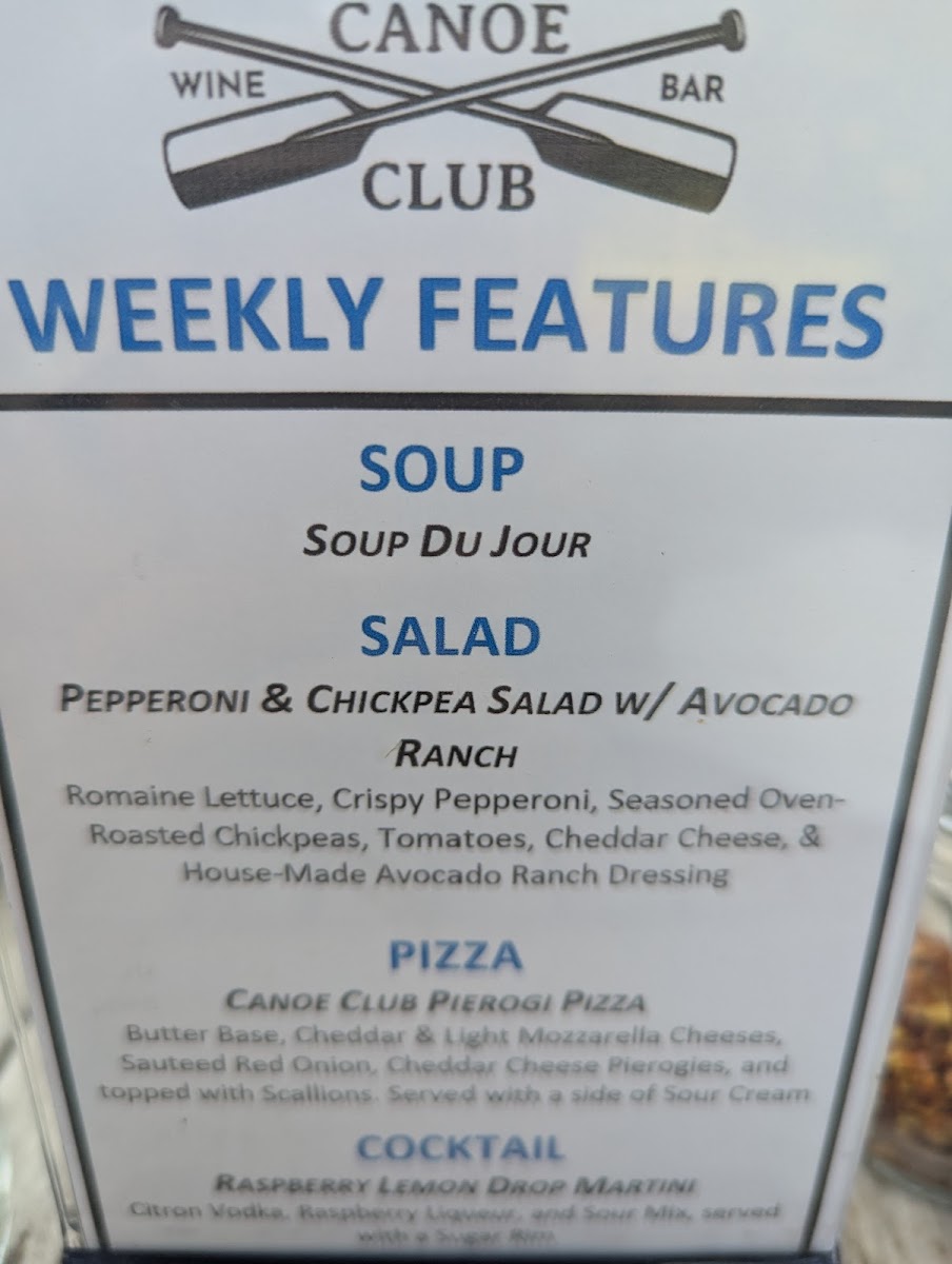 Menu Canoe Club Wine Bar-4