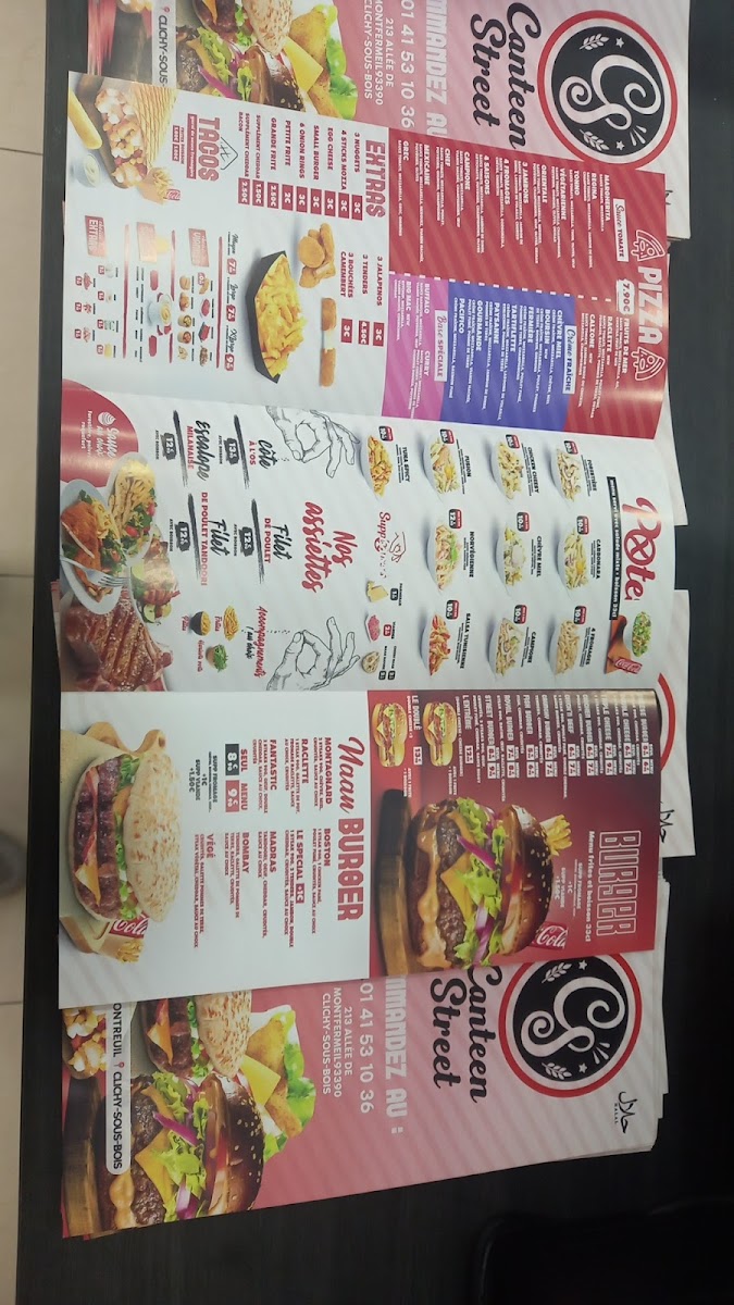 Menu Canteen Street Clichy Sous Bois-6
