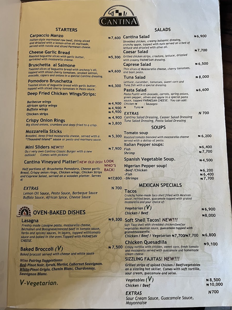 Menu Cantina Restaurant-1