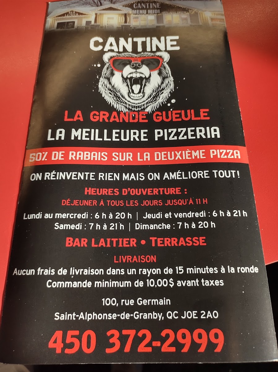 Menu Cantine La Grande Gueule-1