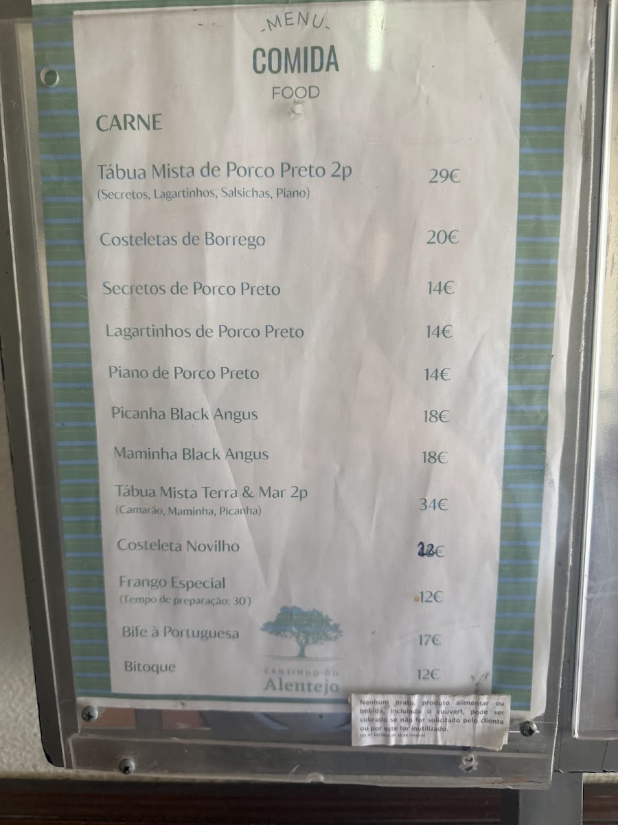 Menu Cantinho Do Alentejo-1