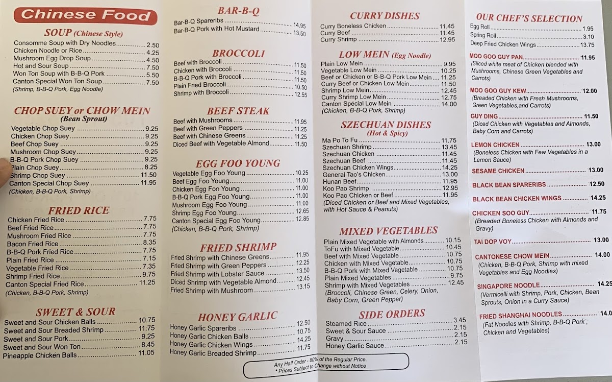 Menu Canton Express-2