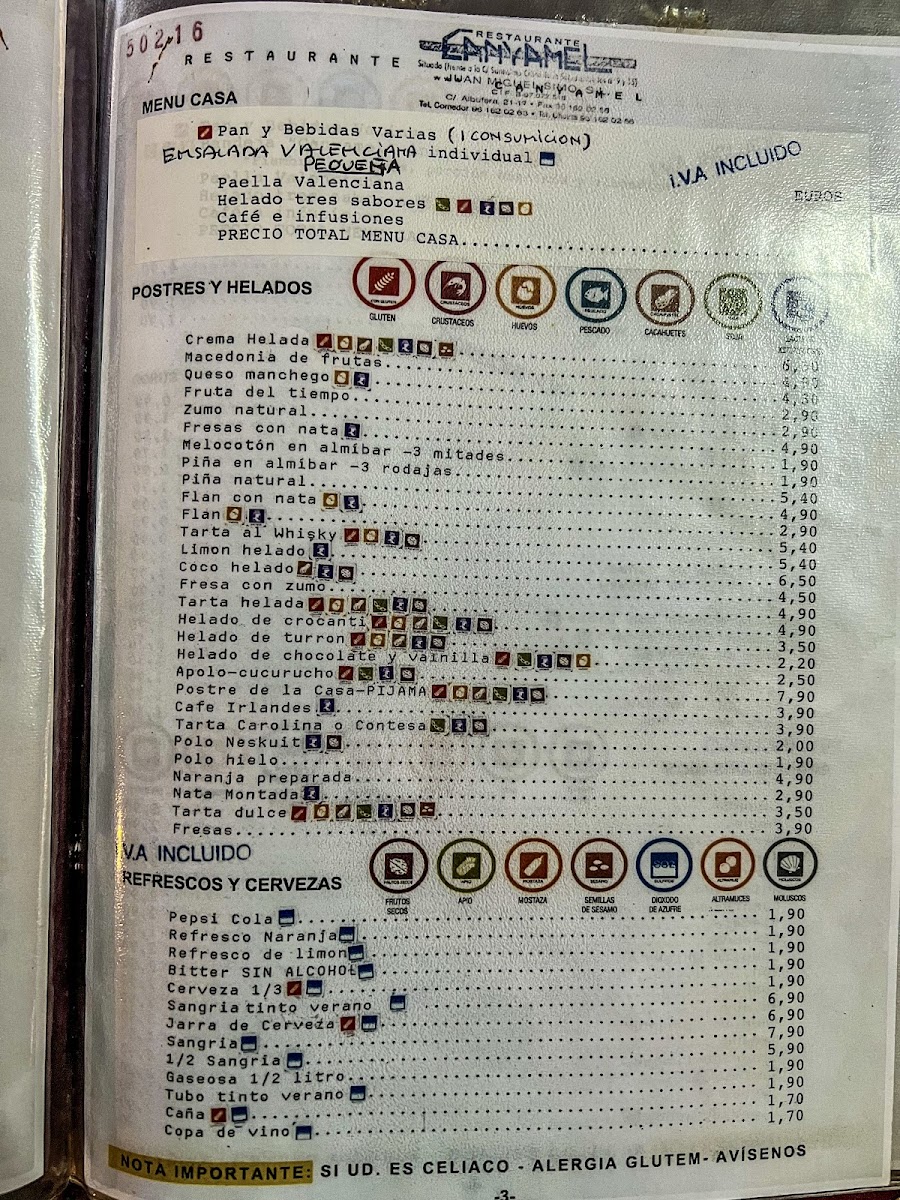 Menu Canyamel-3