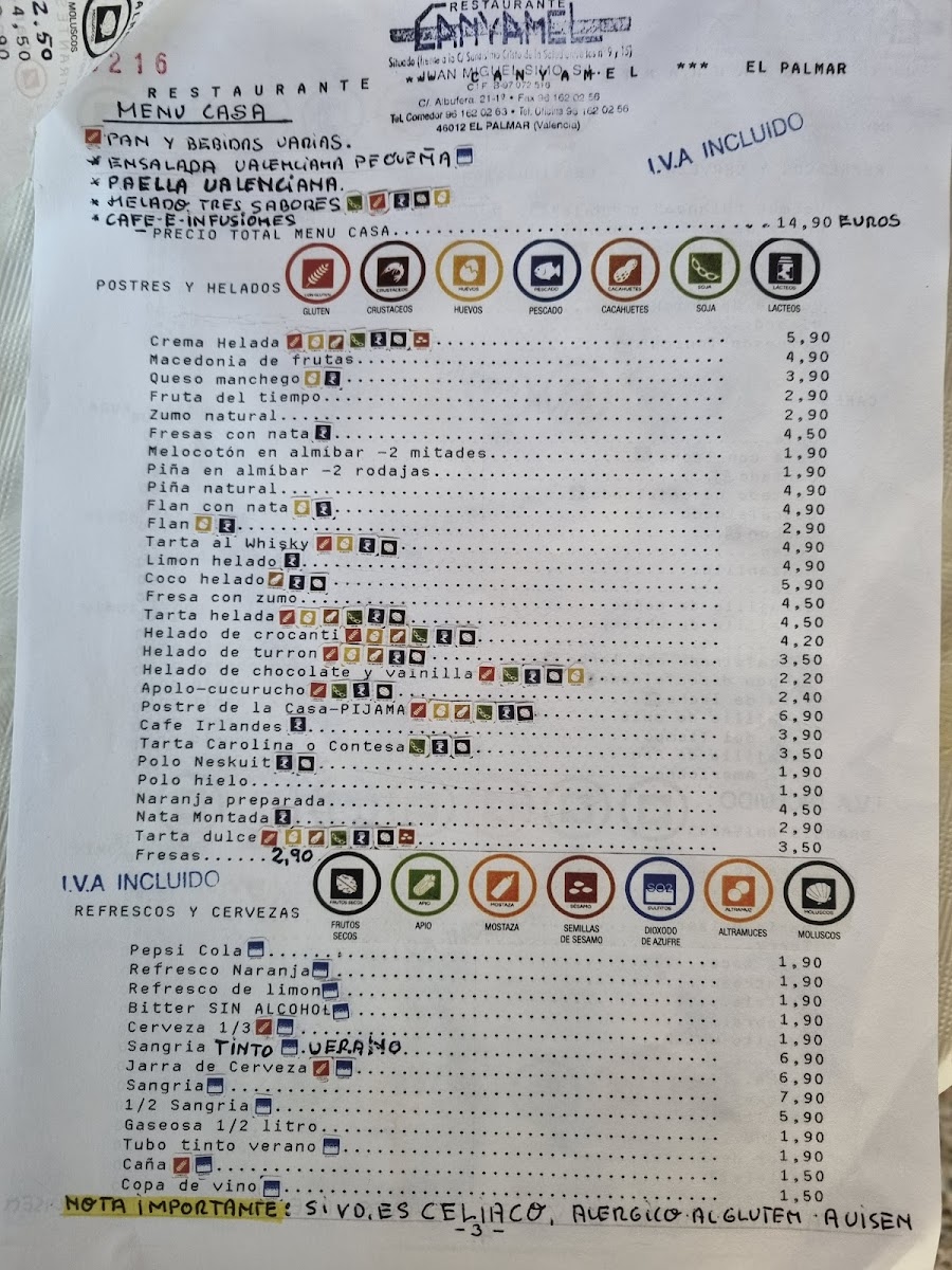 Menu Canyamel-5