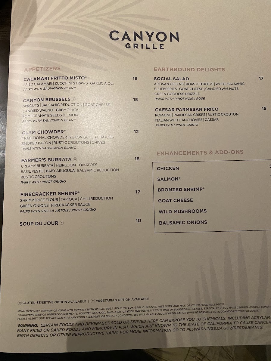 Menu Canyon Grille-6